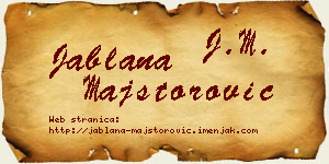 Jablana Majstorović vizit kartica